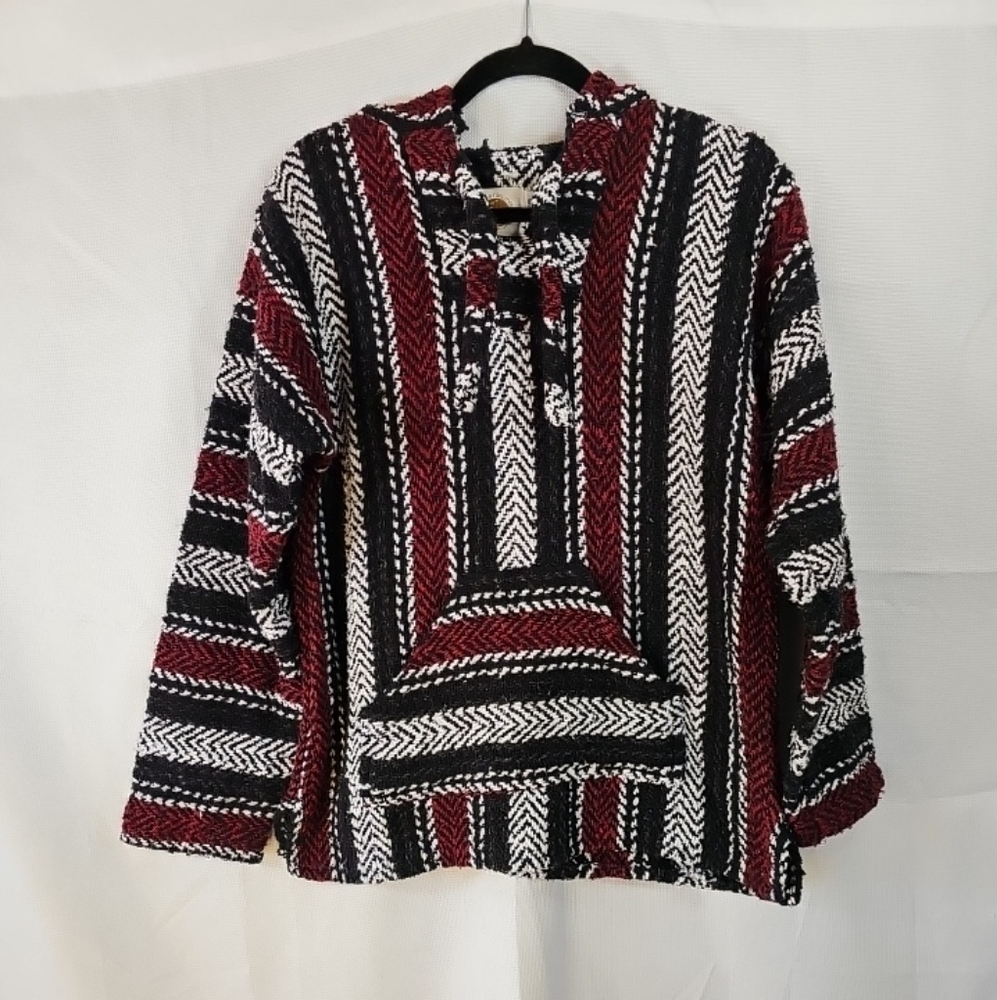 Men's Earth Ragz Multi-color  Long Sleeve Pull-Over Hoodie-Size: Unknown